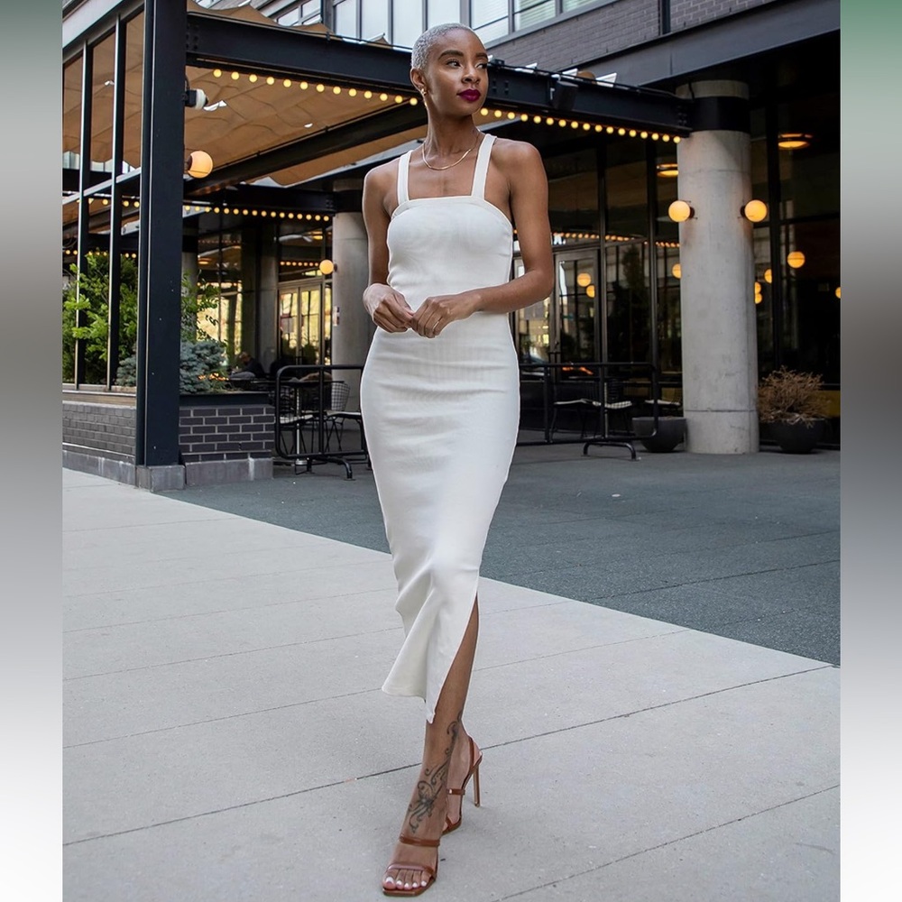 Amazon White Midi Dress